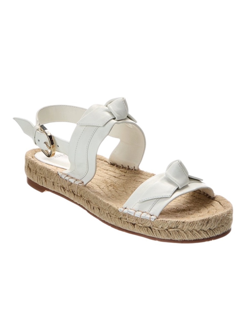NEW Alexandre Birman Clarita Leather Espadrille Sandals. White. 8.5/38.5. NIB